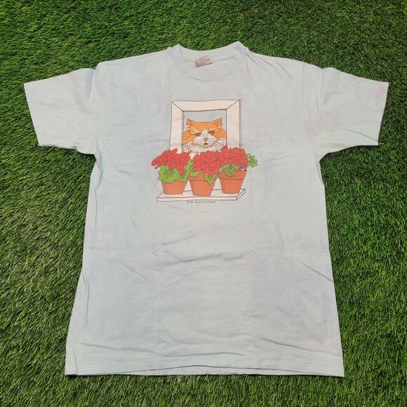 Vintage 1988 South of the Border Grumpy Cat T-Shirt Mens Medium USA - Picture 1 of 10